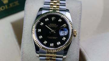 Thumbnail von Rolex Datejust 36 Steel Gold - Black Diamond - Fullset - 09/2012