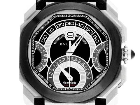  Bulgari Octo Gerald Genta Quadri-Retro Ref.BGO45SCCHQR 2012 Full Set wie Neu Vintage 