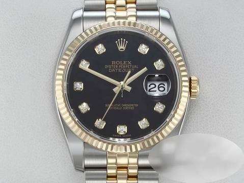  Rolex Datejust 36 36mm 116233 2017 Diamanten Stahl Gelbgold 750 Automatik 
