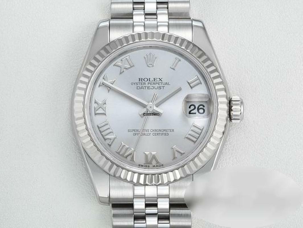 Rolex Datejust 31 31mm 178274 2014 Stahl Weissgold 750 Automatik Stainless Steel 18kt White Gold Jubilé-band Chronometer Oyster