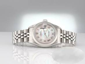 Thumbnail von Rolex Lady-Datejust Edelstahl Weissgold 750 Perlmutt Automatik Stahl Gold Damen Stainless Steel 18kt White Gold Jubilé-band Chronometer Oyster