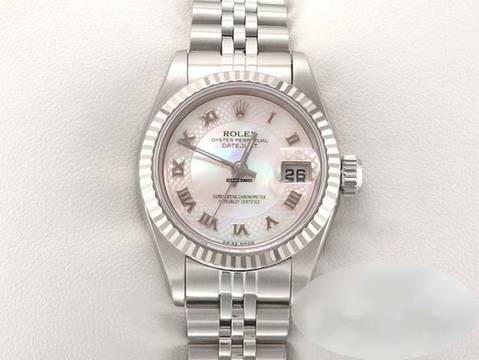  Rolex Lady-Datejust Edelstahl Weissgold 750 Perlmutt Automatik Stahl Gold Damen Stainless Steel 18kt White Gold Jubilé-band Chronometer Oyster 