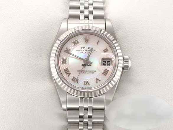  Rolex Lady-Datejust Edelstahl Weissgold 750 Perlmutt Automatik Stahl Gold Damen Stainless Steel 18kt White Gold Jubilé-band Chronometer Oyster 