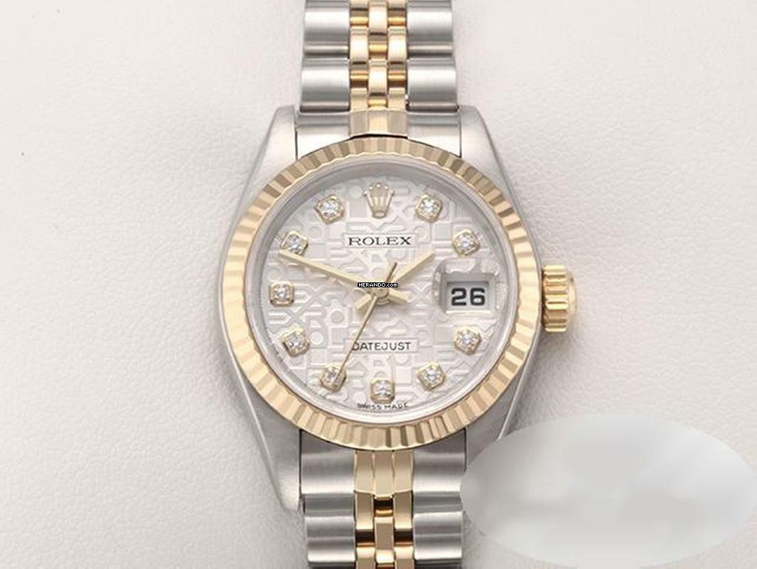 Rolex Lady-Datejust Edelstahl Gelbgold 750 2003 Diamanten Automatik Gold Stahl