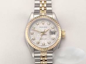 Thumbnail von Rolex Lady-Datejust Edelstahl Gelbgold 750 2003 Diamanten Automatik Gold Stahl