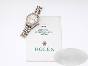 Thumbnail von Rolex Lady-Datejust Edelstahl Gelbgold 750 2003 Diamanten Automatik Gold Stahl