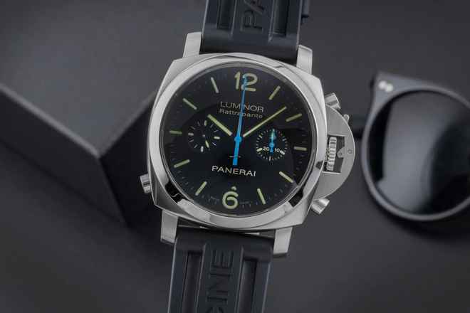  Panerai Luminor 1950 Chronograph Rattrapante Stahl Automatik Ref. PAM00362 