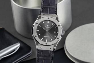 Thumbnail von Hublot Classic Fusion 45 Automatik Herren Titan Ref. 511.NX.1171.LR Papers 2016