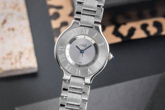 Thumbnail von Cartier 21 Must de Cartier SM Stahl Quarz Lady Damenuhr Ref. W10109T2 1340