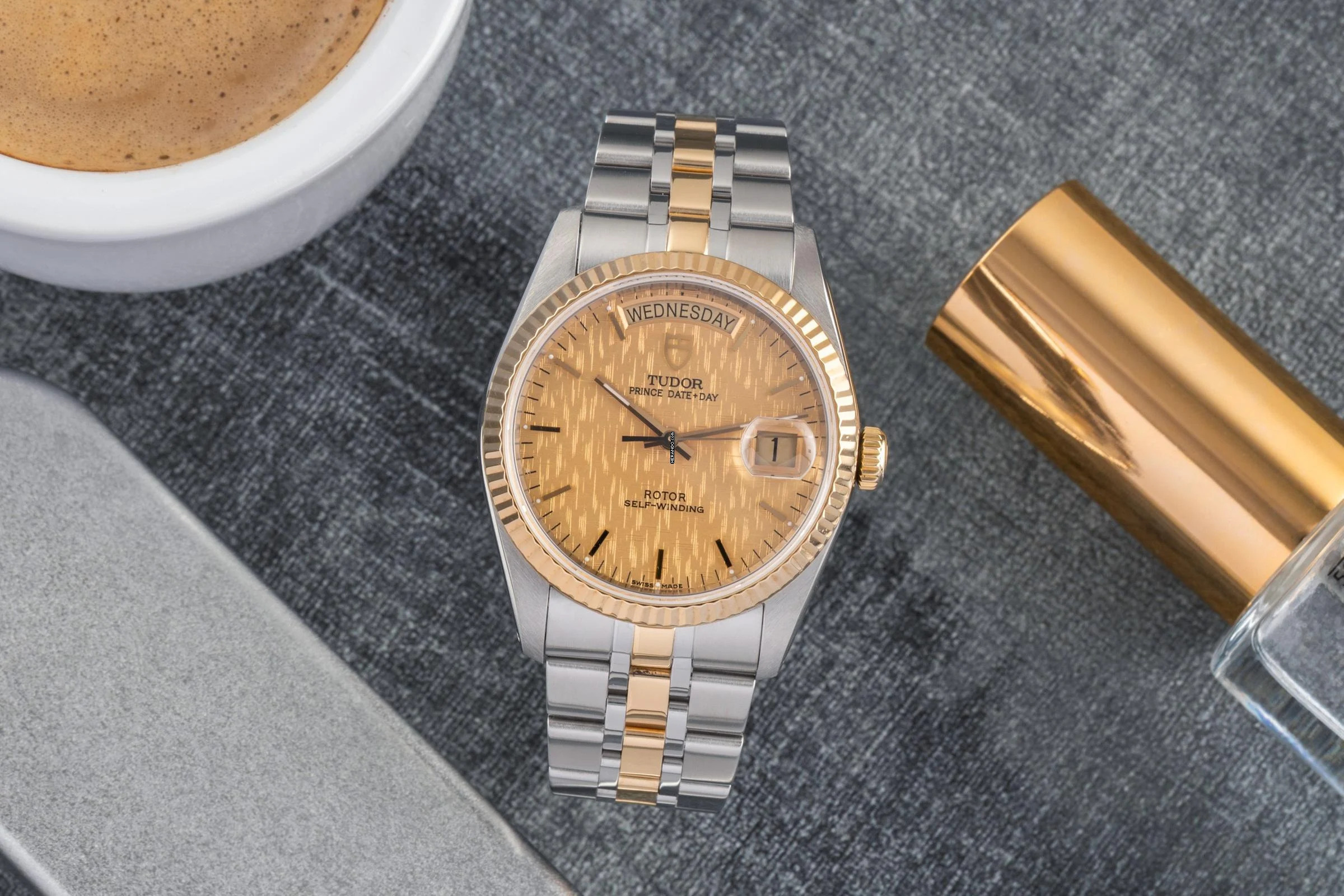 Tudor Prince Date Day Oyster Prince Date Day Stahl Gold Automatik Herren Ref. 76213 Papiere 2016