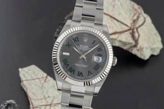 Thumbnail von Rolex Datejust 41 Wimbledon Stahl Weissgold Automatik Herrenuhr 126334 B&P 2024