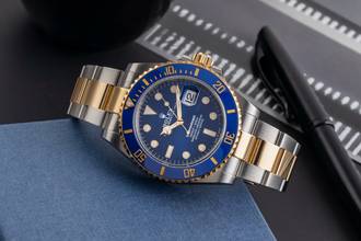 Thumbnail von Rolex Submariner 41 Stahl / Gold Herrenuhr Oyster Perpetual 126613LB B&P 2022