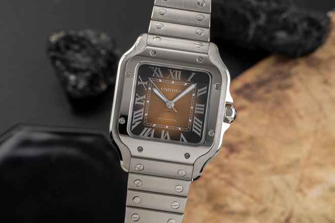  Cartier Santos de Cartier Stahl Automatik Herrenuhr Ref. WSSA00065 