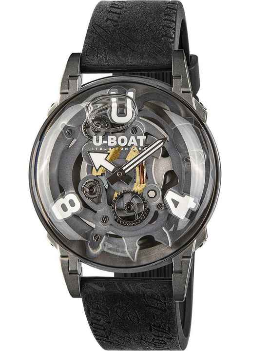  U-Boat 3354 Herrenuhr U-65 44mm SS White 5ATM 