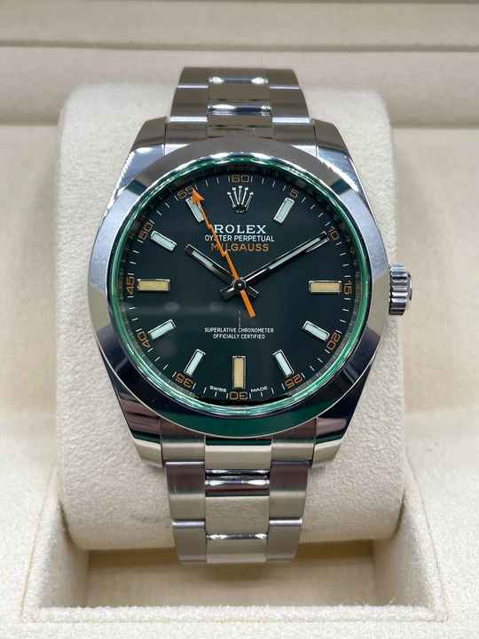  Rolex Milgauss Black Dial Top Condition Full Set with Box&Papers 2022 with first buying receipt LC Austria 