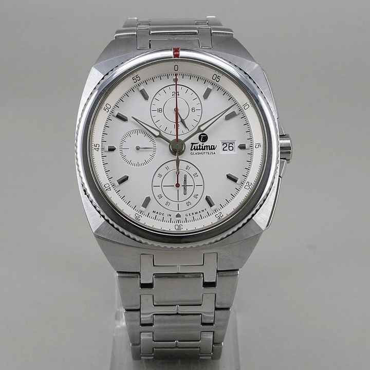  Tutima Saxon One Chronograph Automatik Ø 43 mm Chronograph Edelstahl Full Set Top Zustand 