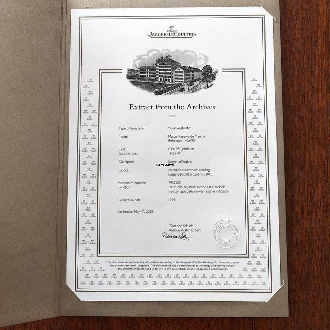 Thumbnail von Jaeger-LeCoultre Master Control Reserve de Marche PLATIN zum Stahlpreis!