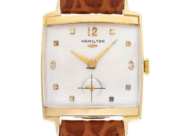  Hamilton Art Deco kleine Sekunde Ref.R831527 1940 original Box sehr gut Vintage 