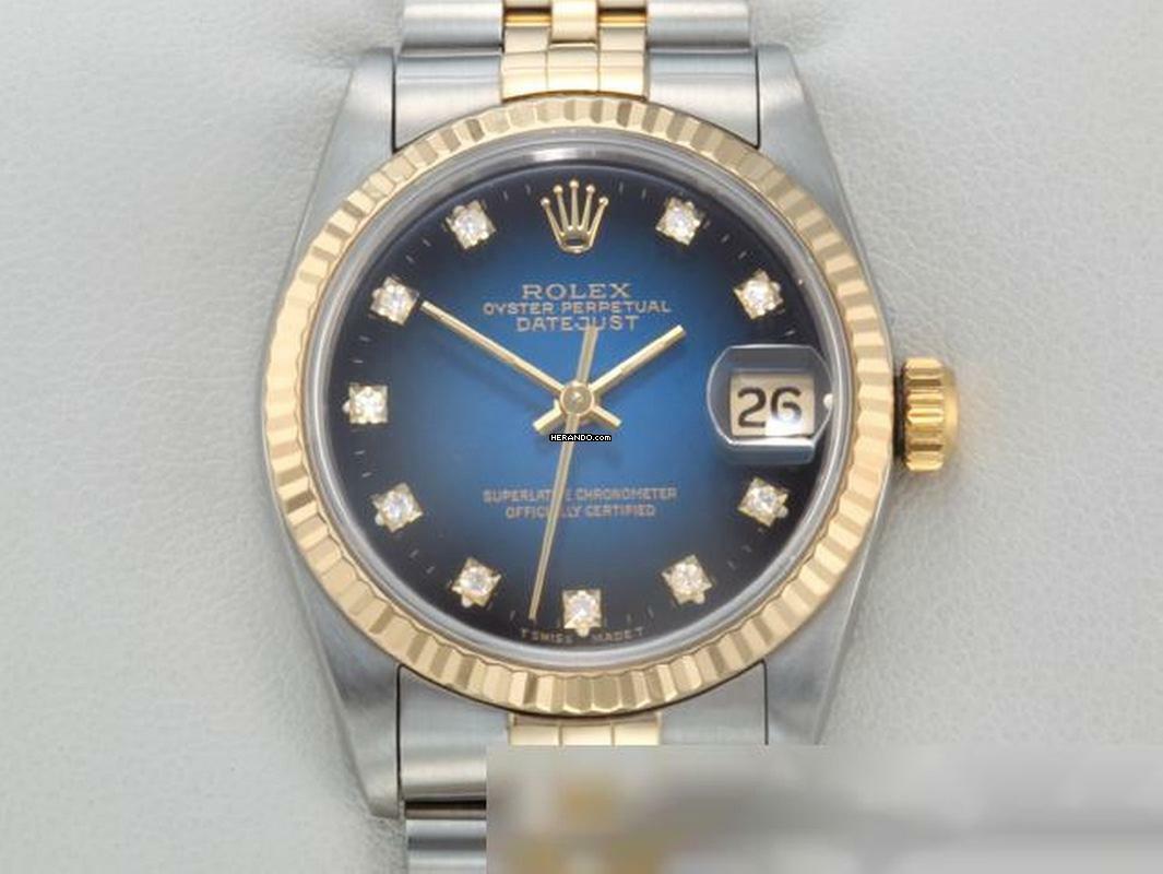Rolex Datejust 31 Stahl Gelbgold 750 Diamanten Automatik Gold Stahl Stainless Steel 18kt Yellow Gold Jubilé-band Chronometer Oyster