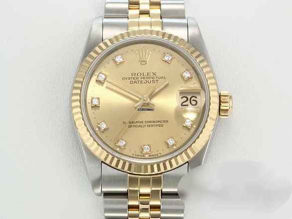  Rolex Datejust 31 Stahl Gelbgold 750 Diamanten Automatik Gold Stahl Stainless Steel 18kt Yellow Gold Jubilé-band Chronometer Oyster 