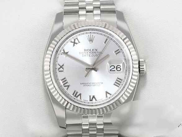  Rolex Datejust 36 36mm 116234 2018 Edelstahl Weissgold 750 Automatik Stainless Steel 18kt White Gold Jubilé-band Chronometer Oyster 