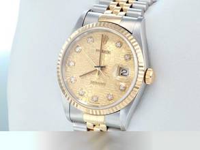 Thumbnail von Rolex Datejust 36 36mm 16233 2001 Stahl Gelbgold 750 Diamanten Automatik Stainless Steel 18kt Yellow Gold Jubilé-band Chronometer Oyster