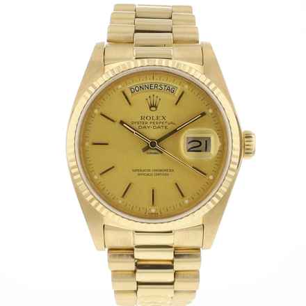  Rolex Day-Date 36 President Yellow Gold Champagne Dial Service '25 