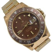 Thumbnail von Rolex GMT-Master 1675 Concorde Chocolate Enamel dial yellow gold 18KT 1968