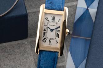 Thumbnail von Cartier Tank Américaine SM 18k (0,750) Gold Quarz Damenuhr Ref. W2601556