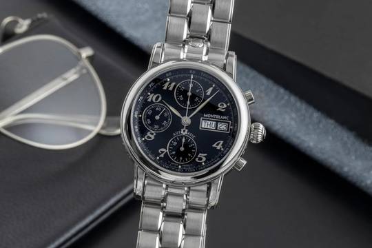  Montblanc Star Meisterstück Star 4810 Chronograph Automatik Stahl Herrenuhr Ref. 7016 