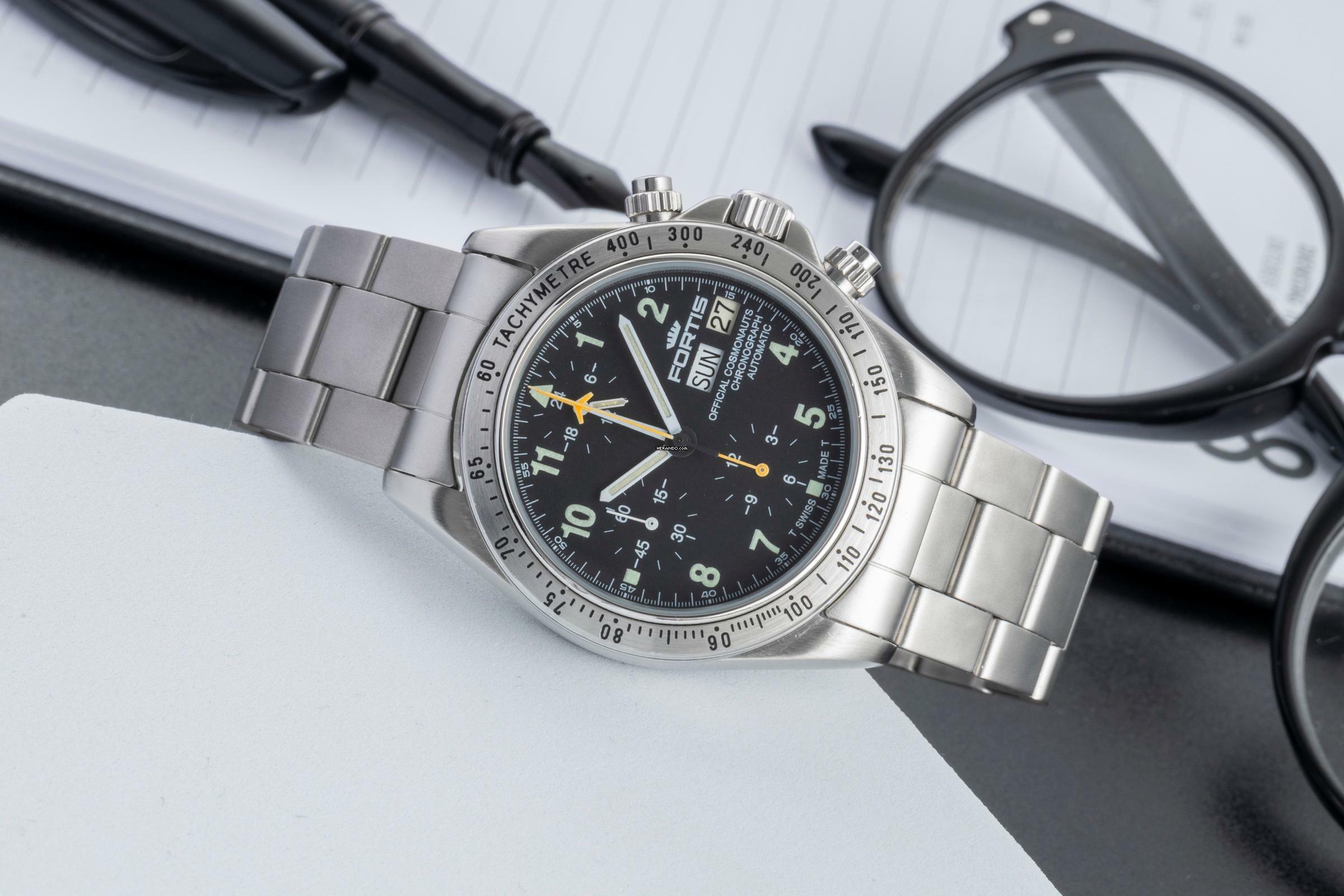Thumbnail von Fortis Cosmonauts Chronograph Lemania 5100 Stahl Herrenuhr Ref. 602.10.142 B&P