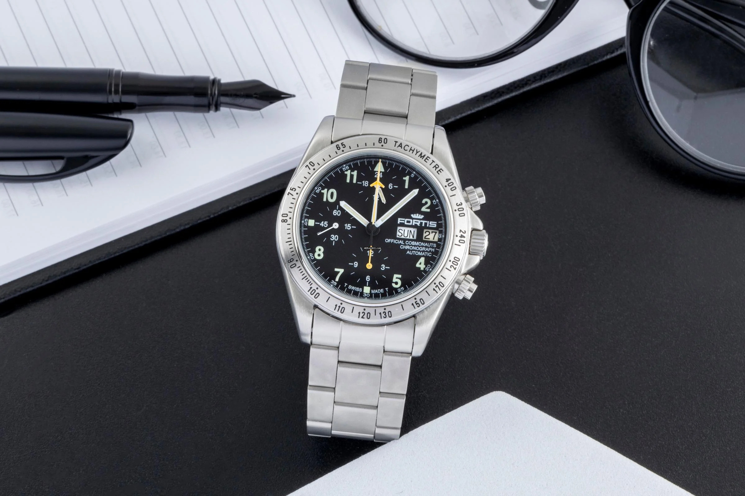 Thumbnail von Fortis Cosmonauts Chronograph Lemania 5100 Stahl Herrenuhr Ref. 602.10.142 B&P