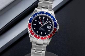 Thumbnail von Rolex GMT-Master II Pepsi Stahl Automatik Herrenuhr 16710 T B&P 2007 LC 100