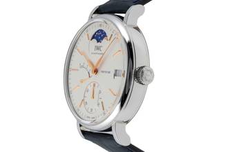 Thumbnail von IWC Portofino Handaufzug Mondphase Handaufzug Stahl Ref. IW516401 B&P 2024