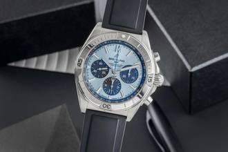 Thumbnail von Breitling Chronomat Chronograph Stahl / Platin Ref. PB0134101C1S2 B&P 2022