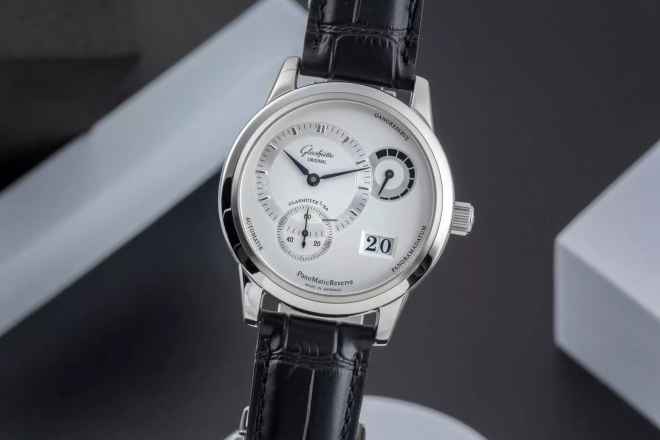  Glashütte Original PanoMaticReserve Pano Matic Reserve Stahl Automatik Ref. 90-03-02-02-04 