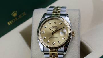 Thumbnail von Rolex Datejust 36 Steel Gold - Champagne Diamond - like New - 06/2011