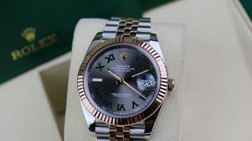 Thumbnail von Rolex Datejust 41 Steel Rosé - Wimbledon - like New - Fullset - 05/2023