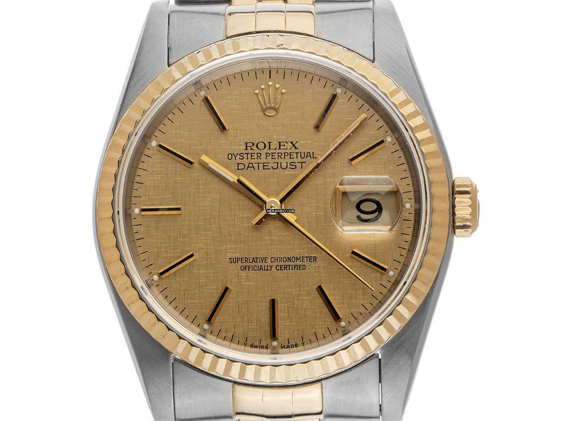 Rolex Datejust 36 Ref.16233 1987 Box&Beschreibung sehr Gut Vintage