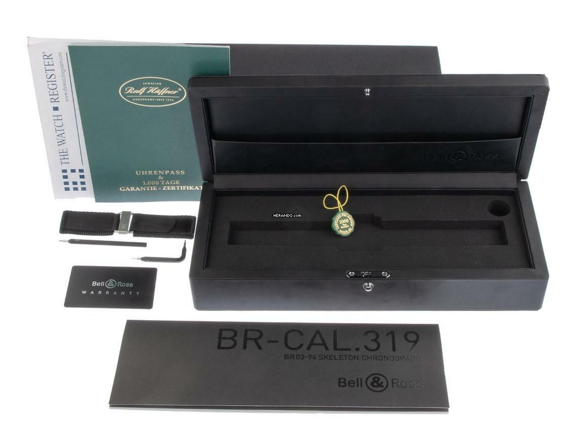 Thumbnail von Bell & Ross BR 03-94 Chronographe Aviation BR0394 Ref.BR0394-BL-SI/SCA 2023 Full Set Ungetragen Vintage