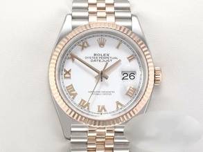 Thumbnail von Rolex Datejust 36 36mm 126231 2020 Edelstahl Rosegold 750 Automatik Stainless Steel 18kt Rose Gold Jubilé-band Chronometer Oyster White Dial
