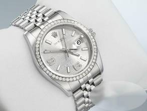 Thumbnail von Rolex Datejust 36 36mm 116244 2011 Stahl Weissgold 750 Wave Diamanten Automatik Stainless Steel 18kt White Gold Jubilé-band Chronometer Oyster