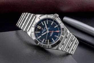 Thumbnail von Breitling Chronomat GMT 40 Stahl Automatik Ref. A32398101B1A1 Box & Papiere