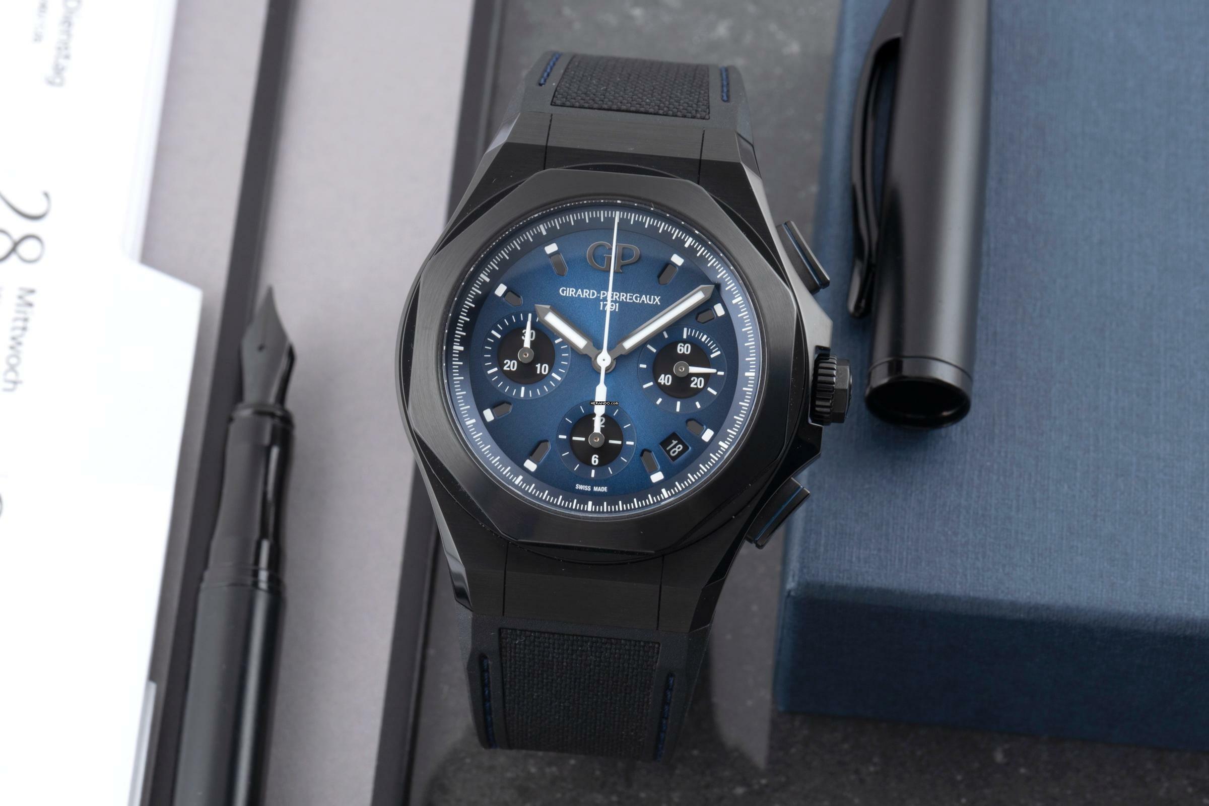 Thumbnail von Girard Perregaux Laureato Chronograph Titan Automatik 81060-21-491-FH6A B&P 2022