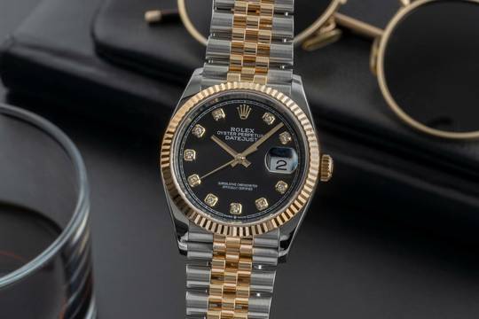 Rolex Datejust 36 Stahl / Gold Automatik Diamant-Zifferblatt Ref. 126233 B&P 2019 