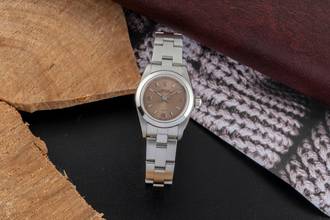 Thumbnail von Rolex Oyster Perpetual Edelstahl Automatik Damenuhr Ref. 67180 Papiere