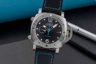 Thumbnail von Panerai Luminor Submersible 1950 3 Days Automatic Flyback Titan Ref. PAM00614 B&P 2019
