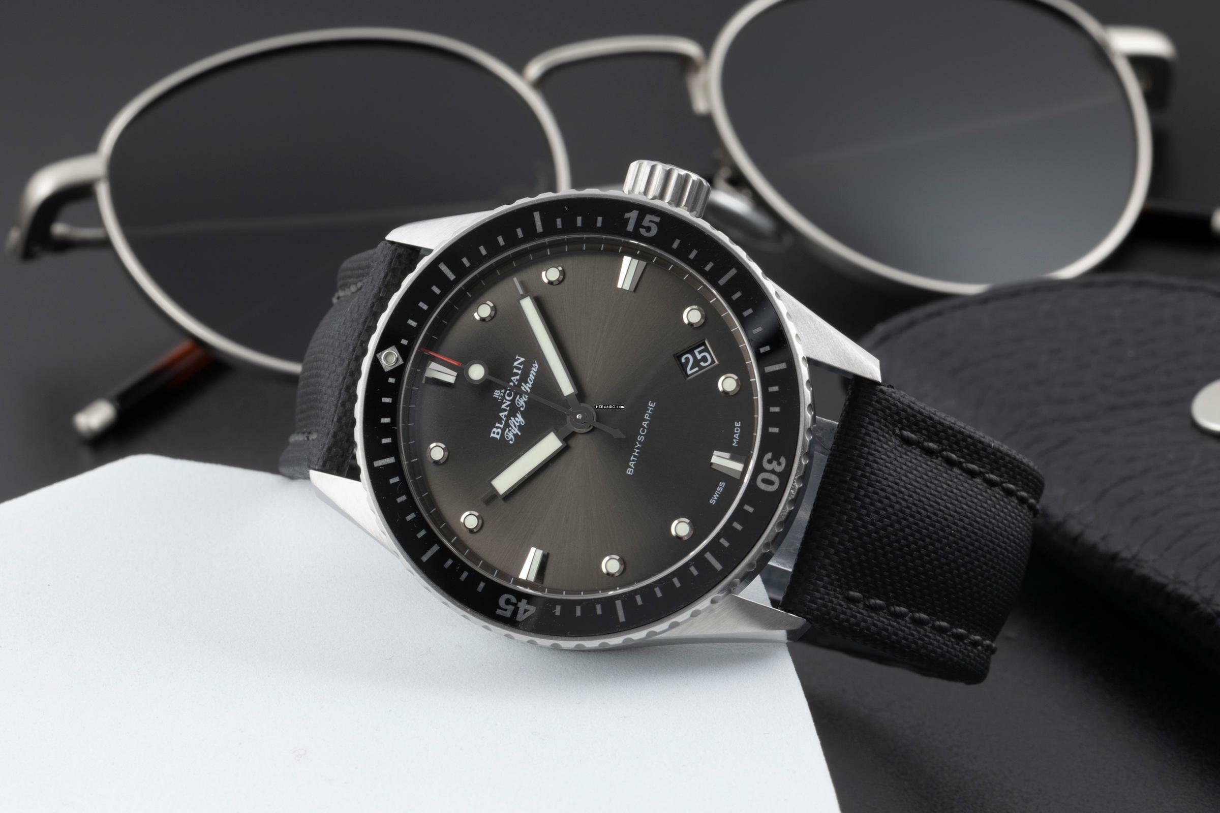Thumbnail von Blancpain Fifty Fathoms Bathyscaphe Stahl Ref. 5000 1110 B52A