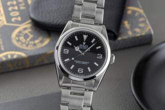 Thumbnail von Rolex Explorer 36 Black Dial Oyster Stahl Automatik Ref. 14270 A-Serie