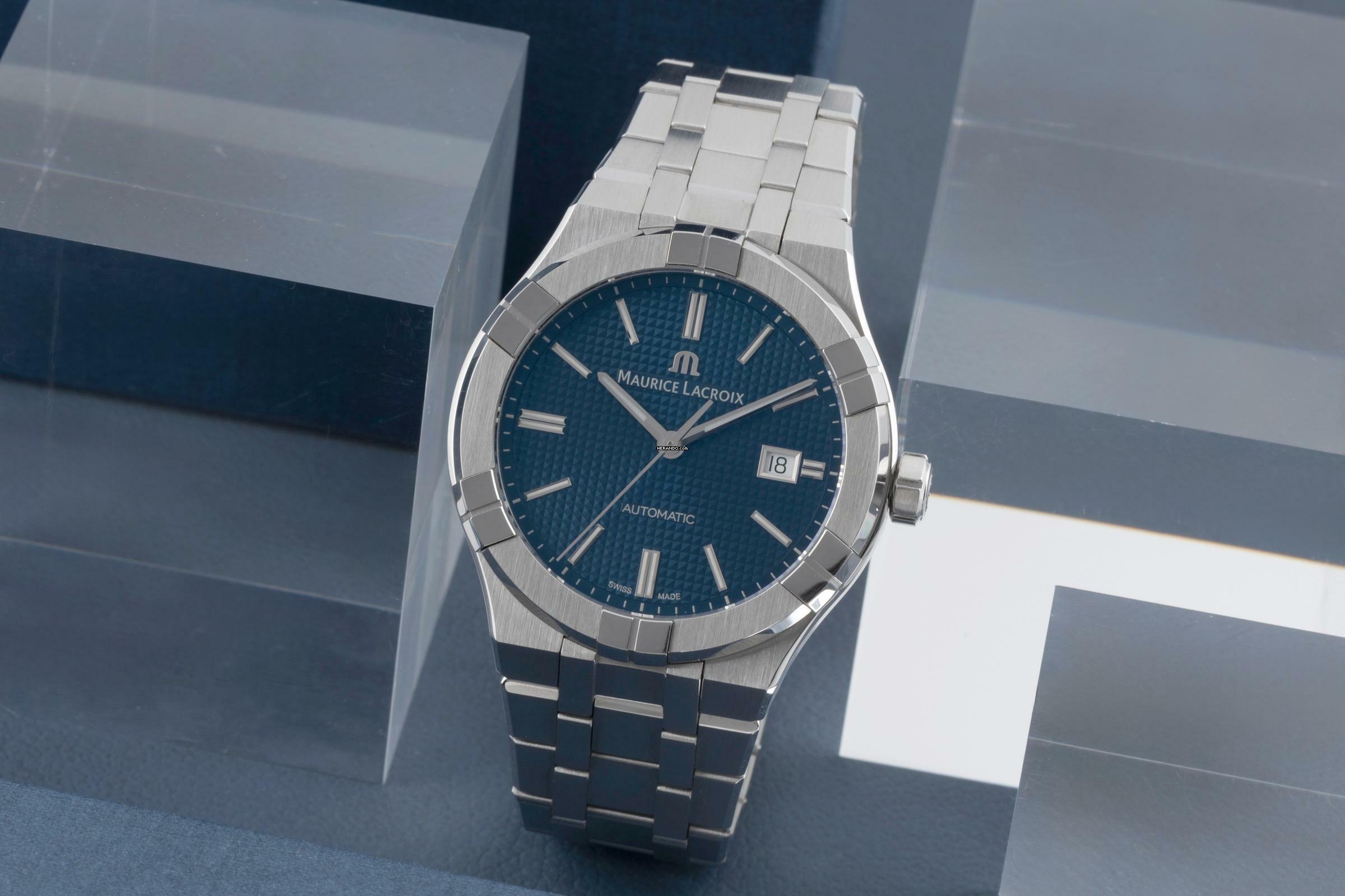 Thumbnail von Maurice Lacroix AIKON Stahl Automatik Herrenuhr Ref. AI6008-SS002-430 B&P 2018